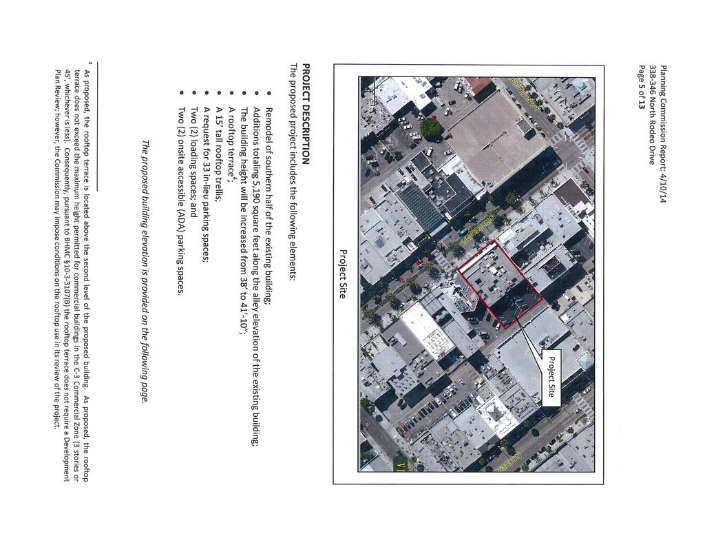 Planning Commission Report: 4/10/14 338-346 North Rodeo Drive Page 5 of 13 ~, ;:~:. ~ ~.1~ : : /~. ~ - ~Project_Site ~ 4 4 / // \ ~% ~~~ _~. \~:.- ~ ~~ \~/ ~ ~. / J,.. - ~ ~ d - i. r.\ y S.