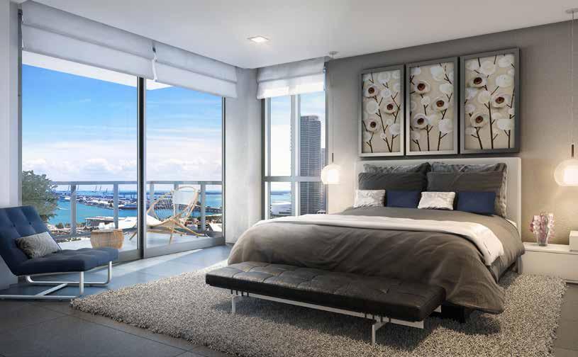 RESIDENTIAL FEATURES Panoramic views of bay, port and city Fully appointed units