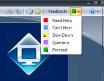 The LiveMeeting Environment: Feedback You can provide feedback during the presentation.
