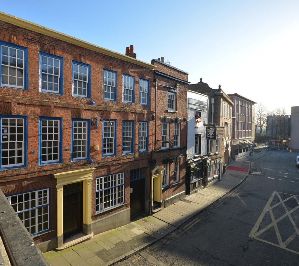 For sale A rare opportunity to acquire period property within the city walls Totalling 519.9 sq m (5,597 sq ft) Two adjoining period properties in the heart of Chester.