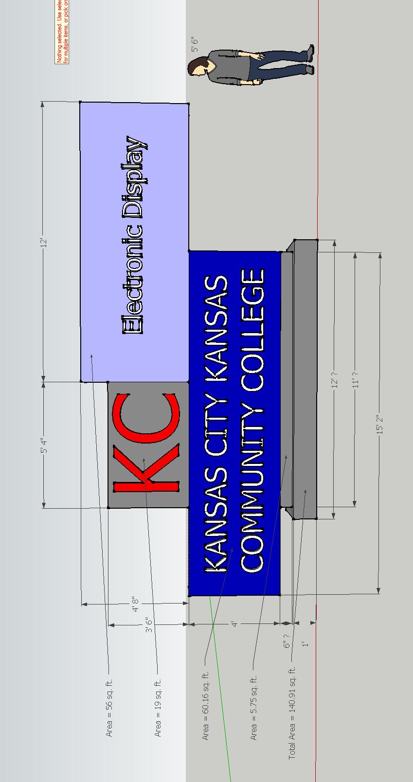 Staff rendering of College Parkway sign to scale *Logos are not representative
