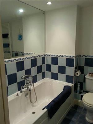 Bathroom: 1 x large wall mounted