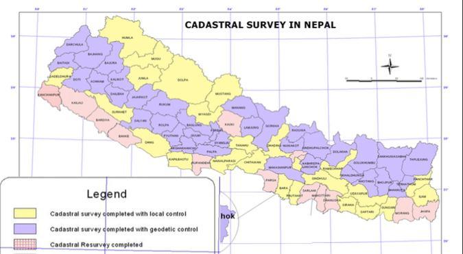 on Geodetic Reference GRAPHICAL Survey was carried Cadastral maps were prepared in paper form.