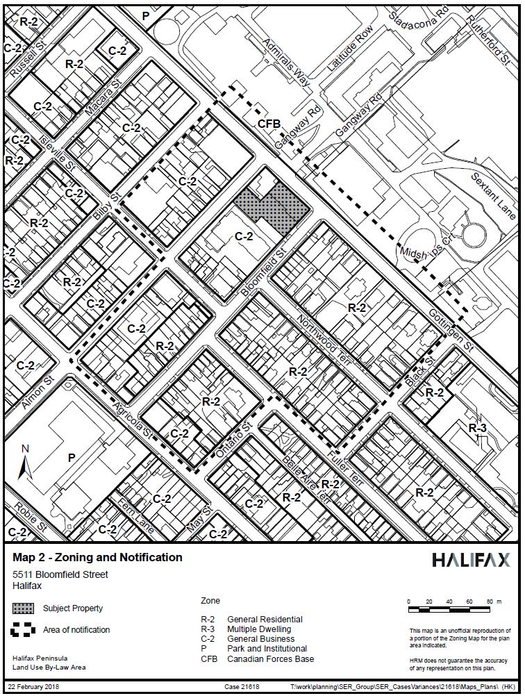 Land Use By-law Halifax Peninsula LUB C-2 (General Business) Zone o Residential uses o