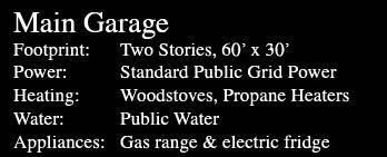 Main Garage Footprint: Two Stories, 60 x 30 Power: Standard