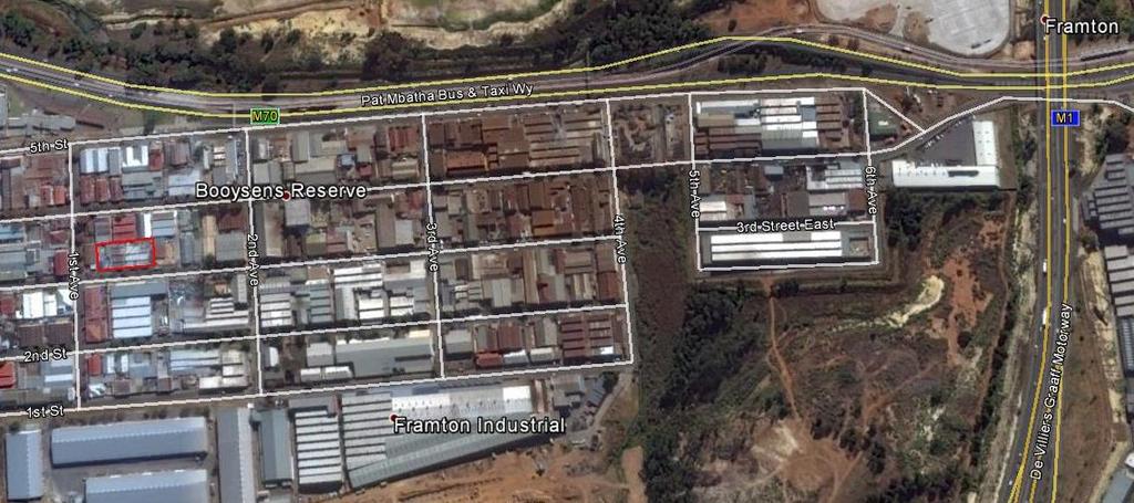 5km to the south-west of Johannesburg CBD and is characterised by various industrial factories.