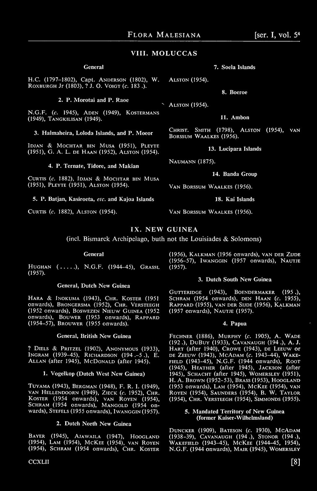 4. P. Ternate, Tidore, and Makian Curtis (c. 1882), Idjan & Mochtar bin Musa (1951), Pleyte (1951), Alston (1954). Christ. Smith (1798), Alston (1954), van Borssum Waalkes (1956). Naumann (1875). 13.