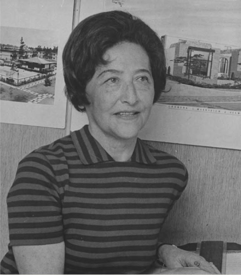 Architect Leonora Markovich, circa 1960s, courtesy George Diack, Vancouver Sun Instead of selling the Langara Gardens parcel, the CPR decided to retain its stake in the land, as it developed the land