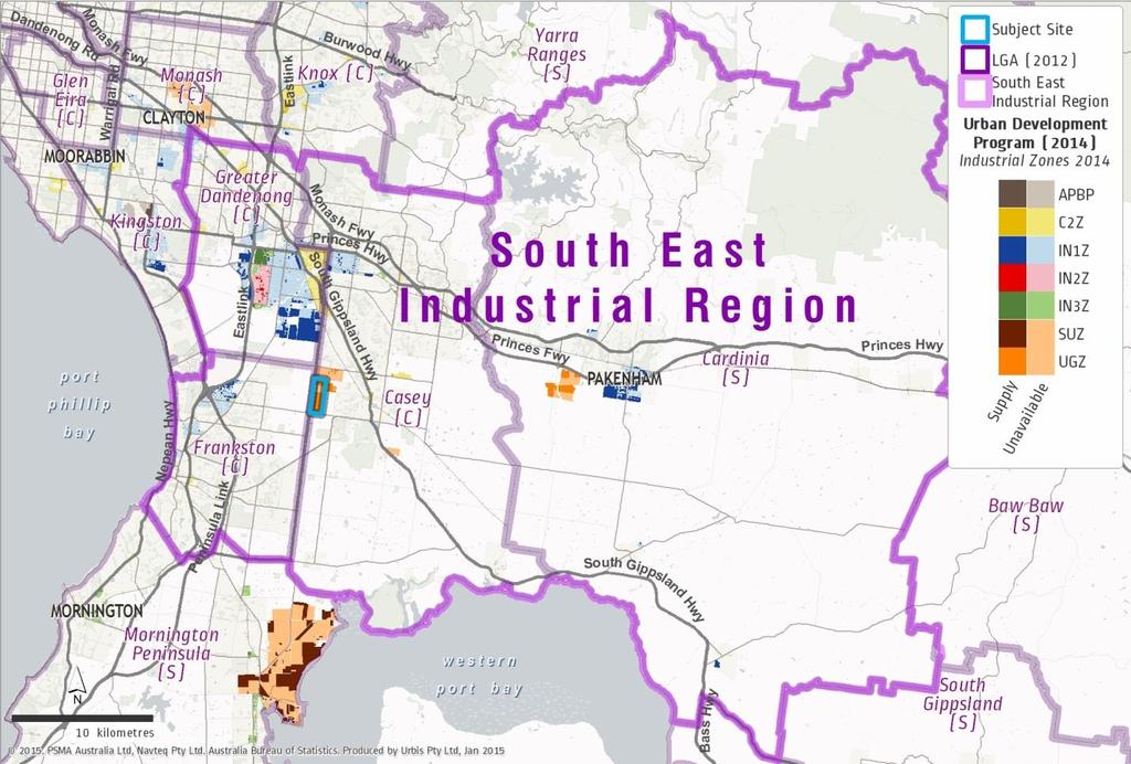 3 South East Region Industrial Supply and Demand In assessing the case for rezoning land at Cranbourne West it is important to consider the realistic prospects of industrial development materialising