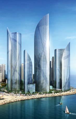 Abu Dhabi s largest project to complete in was Etihad Towers, a complex comprised of five towers ranging between meters to meters.