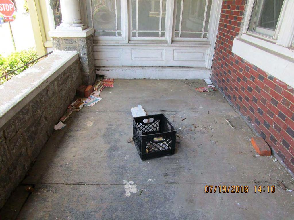 Bank of America has not swept the front porch and has let trash and mail