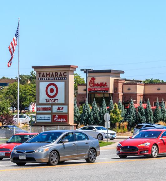 I N V E S T M E N T H I G H L I G H T S HIGHLY VISIBLE LOCATION Tamarac Shopping Center is strategically located on the northwest corner of South Tamarac Road and East Hampden Avenue, an established
