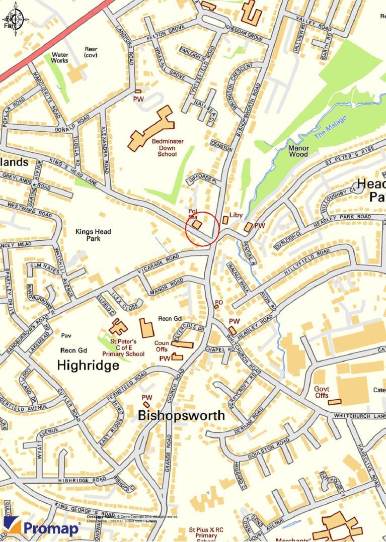 The property lies between the Bedminster Down and Bishopsworth residential suburbs.