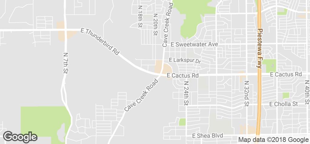 5 miles east of I-17 making it very accessible to two of the Phoenix area's major north south arterials.