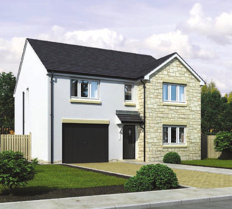 CARNEGIE GRANGE, DUNFERMLINE The Stewart 4 Bedroom home The impressive four bedroom detached Stewart offers superb family accommodation with great kerb appeal.