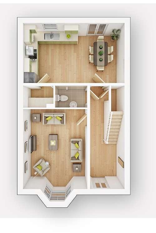 First Floor Master Bedroom 3.61m x 3.27m 11'10" x 10'9" Bedroom 2 (max.) 3.54m x 2.81m 11'7" x 9'3" Bedroom 3 (min.) 2.81m x 2.52m 9'3" x 8'3" Bedroom 4 2.35m x 2.
