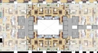 2 Bedrooms Study 2 Toilets Living Room Dining Room Kitchen with Utility Balconies Main Entrance Door TYPE-1 Typical: 1, 5, 9, 13, 17, 21 Floor Plan The depiction of