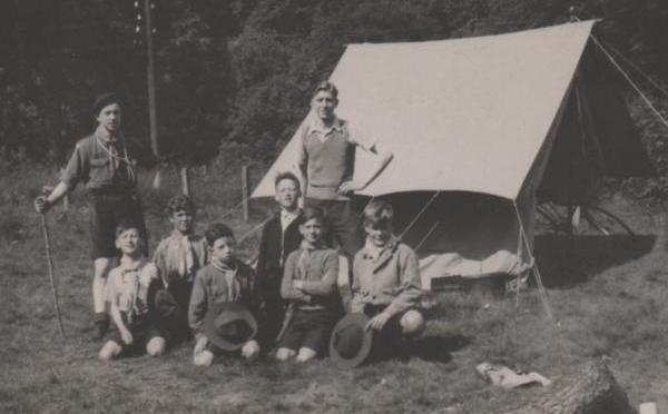 PATROL CAMP 1930s SCOUTS AT LOCHORE HOUSE 1934