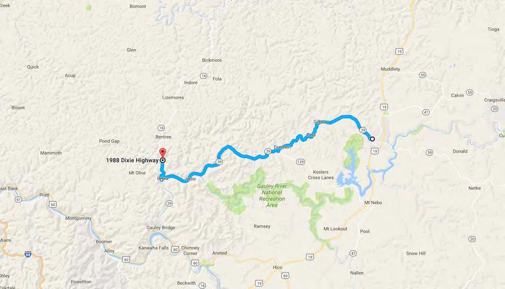 DIRECTIONS FROM SUMMERSVILLE, WV AREA From Downtown Summersville Area: Travel Head West on Main Street Toward Spruce