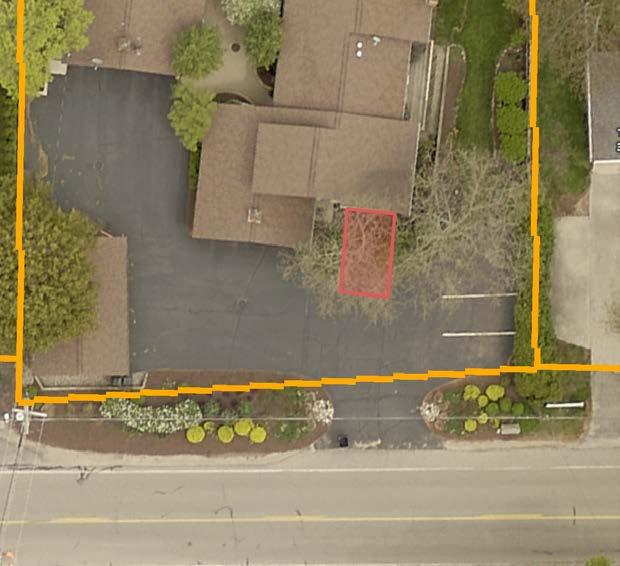 ZBA Background Memo for 4/23/2018 April 12, 2017 Page 5 The graphic on the left shows the approximate location of the addition. It would protrude approximately 3.5 feet onto the blacktop.
