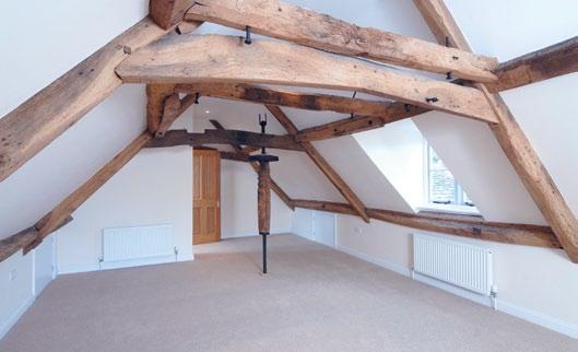 On the second floor, a similar landing gives way to three further bedrooms suites and on the third floor is a wonderful double aspect attic bedroom, which is open to the eaves and with far-reaching