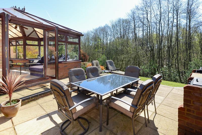 In addition is a second patio area which has plenty of space for sun loungers and garden furniture. Other features include subtle lighting, electric points, outside tap and side access to the front.