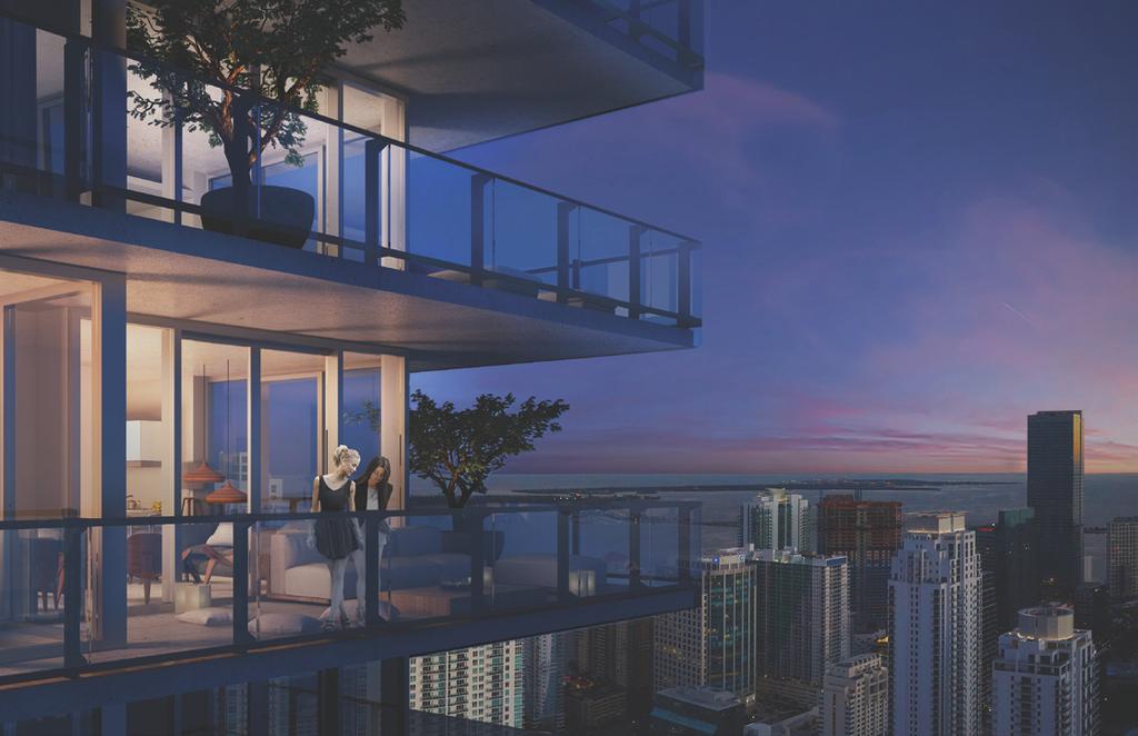 RESIDENCE FEATURES ABOVE IT ALL 383 luxury condominiums with ceiling heights from 9 4 to 4 Exclusive collection of seven Penthouse Residences with 12 4 ceilings featuring upgraded appliance packages,