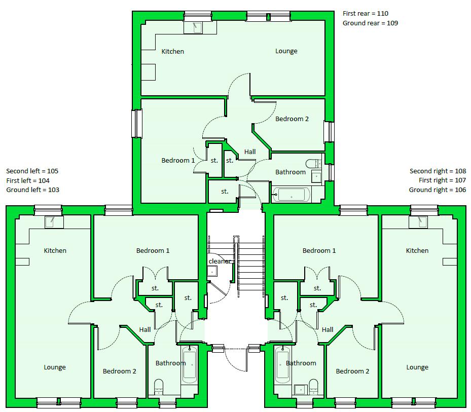 Floor Plan Plots 103-110 Floor plans are supplied