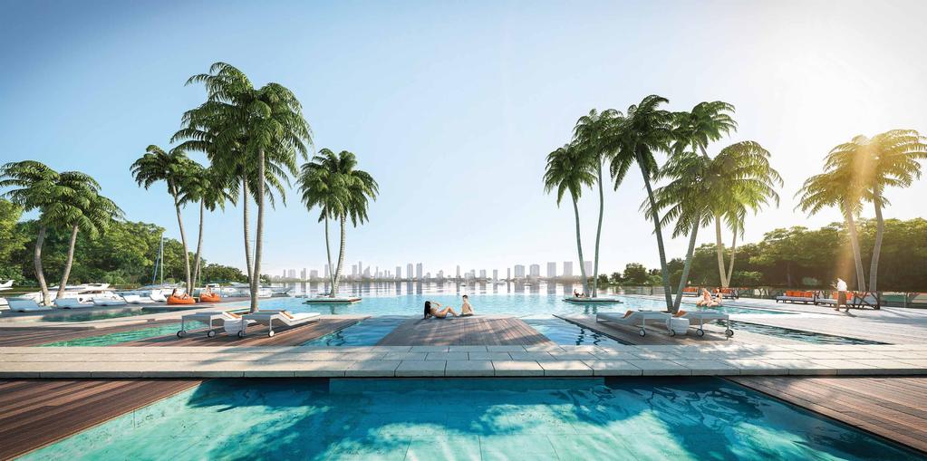 Artist Interpretation THE POOL Like your own private-island retreat, The Harbour immerses every moment in the natural beauty of the water.