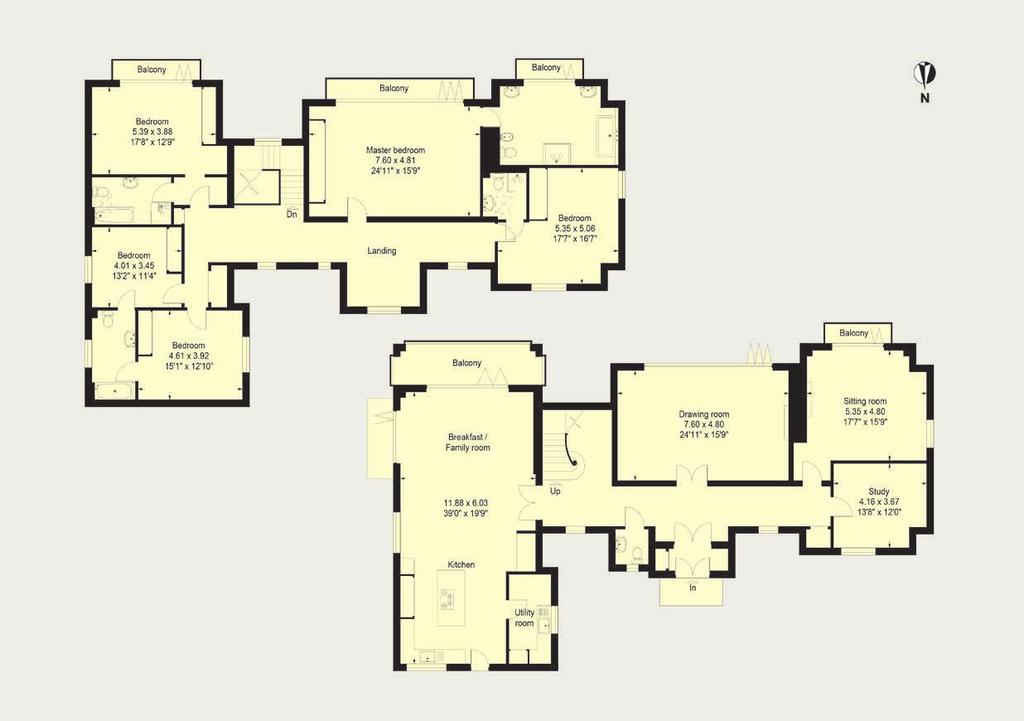 First Floor LODDON MANOR Gross internal area ( approx ) :- 415 sq
