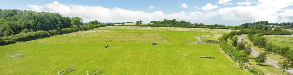 stables (37) Separate Hay barn A 40m x 50m floodlit arena, with sand and rubber surface An all weather surfaced turn out pen and separate lunging arena Secure tack