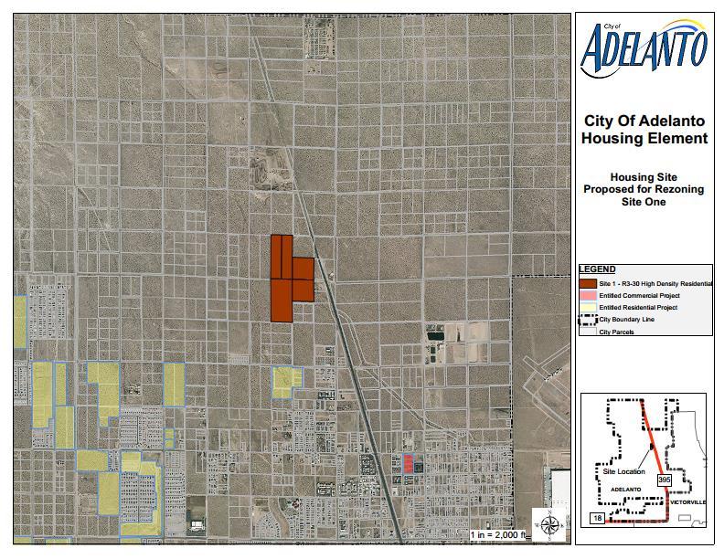 Figure 6 Housing Opportunity Site 1 El Mirage High Density Table 41 Site 1 Inventory of Parcels Rezoned SITE ONE - TO BE ZONED HIGH DENSITY RESIDENTIAL R3-30 ID APN ACRES PROPOSED ZONING PROPOSED