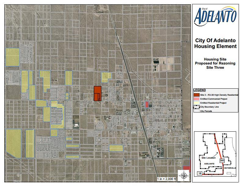 Figure 8 Housing Opportunity Site 3 Vintage Road High Density Table 43 Site 3 Inventory of Parcels Rezoned SITE THREE HAS BEEN REZONED AND IS NOT PART OF THIS STUDY ID APN ACRES PROPOSED ZONING