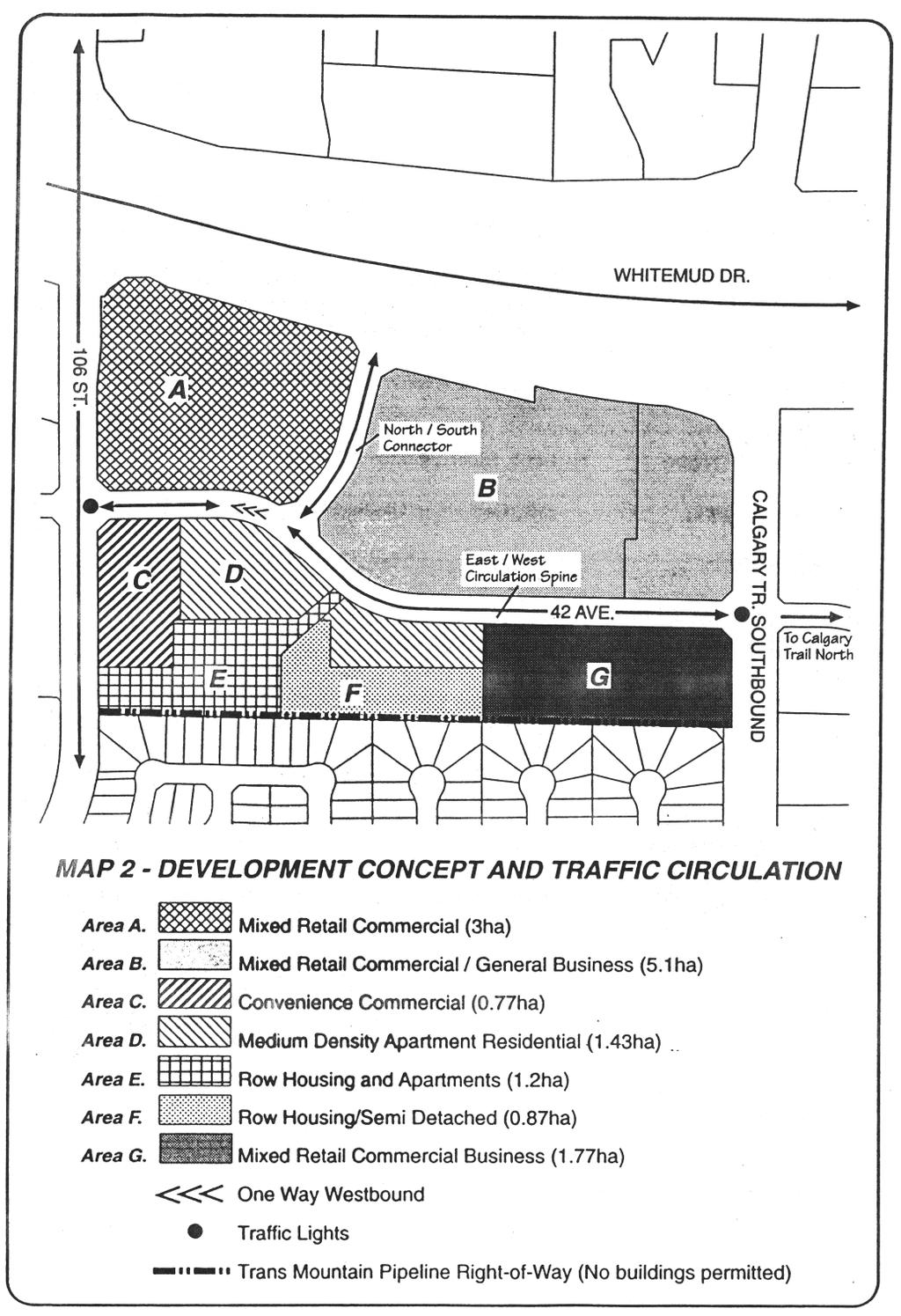 Map 2: Development Concept and Traffic Circulation (Bylaw