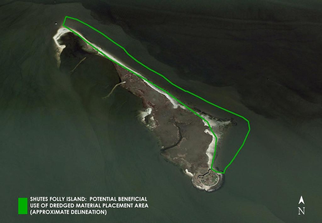 1.6.5 Shutes Folly Island Enhancement Shutes Folly Island (Figure 1.6-5) provides nesting habitat for colonial seabirds due to its isolated nature, small size, and lack of predators.