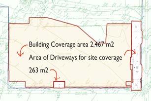 Perimeter lengths are for an individual basement or parkade structure Figure 23: The Building coverage area and area of Driveways and Parking aprons coverage Building coverage area The area of