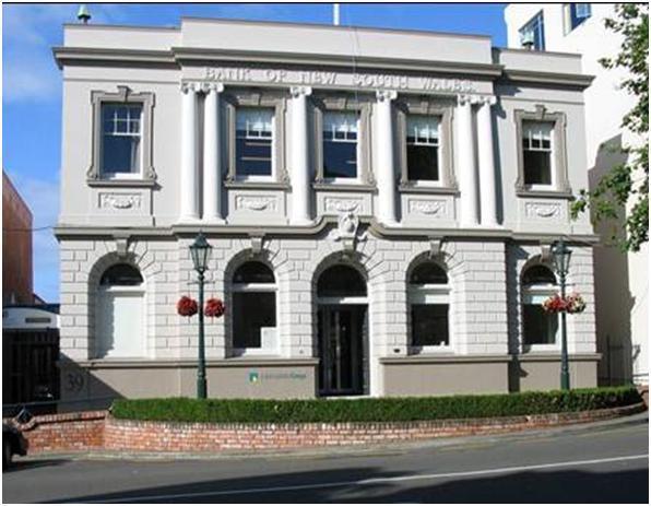 Bank of New South Wales (former) Register Item Number: 52 Building Type: Residential Commercial Industrial Recreation Institutional Agriculture Other Location: 39/41 Victoria Avenue, Heritage NZ
