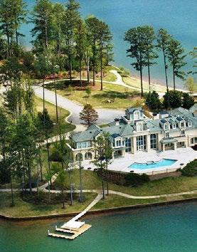 Many neighborhoods and luxury homes are located on the lake.