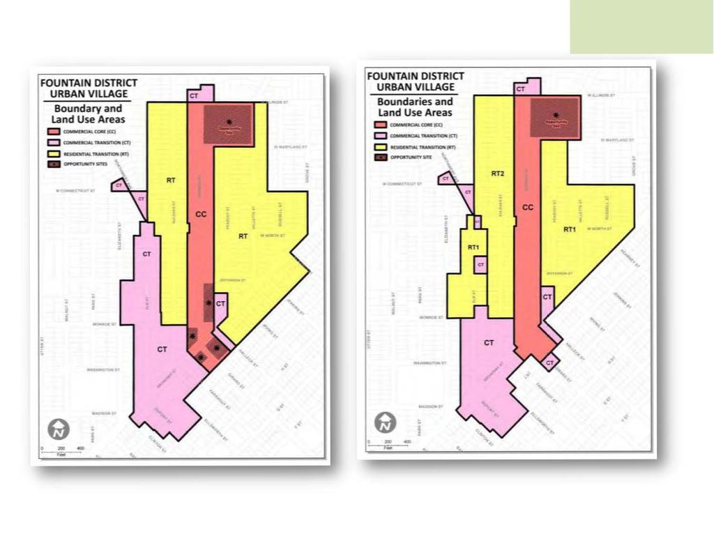 Alterations to Proposal Item #1. Elm Street Corridor FOUNTAIN DISTRICT URBAN VILLAGE Boundary and Land Use Areas -----!CJ) c -~(CQ c:::j c::j.-tw.