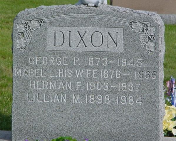 Dixon Richardson George P., 1873-1945. Mabel L.