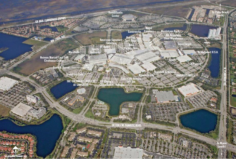 PROJECT OVERVIEW Sawgrass Mills is located on the Sawgrass Expressway (SR 869) just west of Ft. Lauderdale, FL.