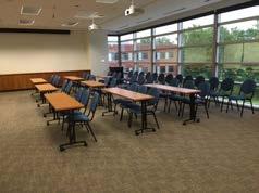 The room is ideal for classroom style presentations, web based training, executive retreats or larger group gatherings.