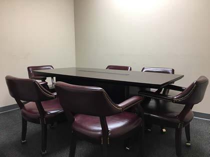 The TEAM CONFERENCE ROOM is just the right size if you have a company proposal to prepare or want to conduct staff evaluations. The possibilities are unlimited with this quiet, small space.