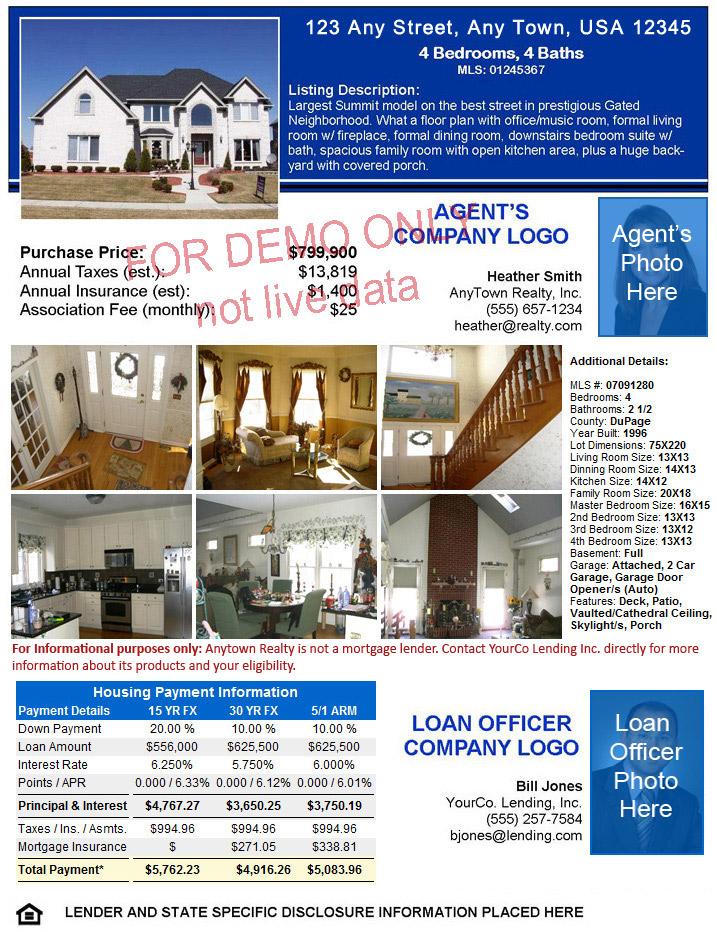 Property Flyer Sample You can easily generate flyers for your agent s open house events and other marketing needs.
