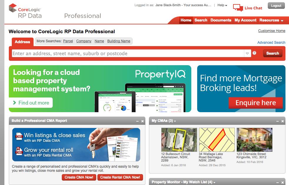 Core Logic RP Data Professional Explore RP Data Professional s powerful search tools so you can easily find relevant properties based on your personalised criteria and requirements.