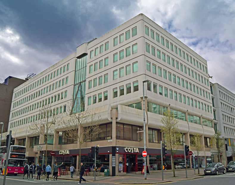 The building comprises seven storeys of premium L shaped office space with extensive frontages to Wellington Place and