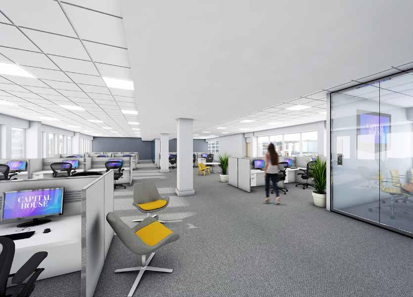 FLOOR LAYOUTS Suspended ceilings with integrated lighting and air cooling system SEVENTH SUITE 1 SUITE 1 SUITE 2 TO LET - SIXTH AND SEVENTH FLOORS NOT AVAILABLE - GROUND TO FIFTH FLOOR COMMON AREAS