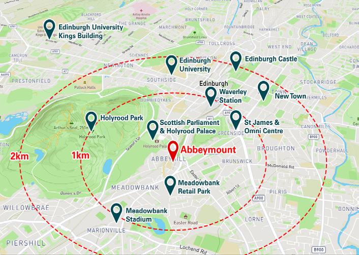 LOCATION Abbey Mount is very strongly located for all that Edinburgh has to