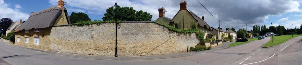 Listed property Stone wall boundary Existing dwelling and