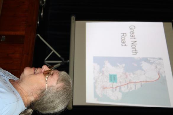 In the afternoon, Sue Jarrett (Chair of the Eatons Community Association) of Eaton Socon presented a lively slide show on this unique settlement on the Great North Road which has been in two counties
